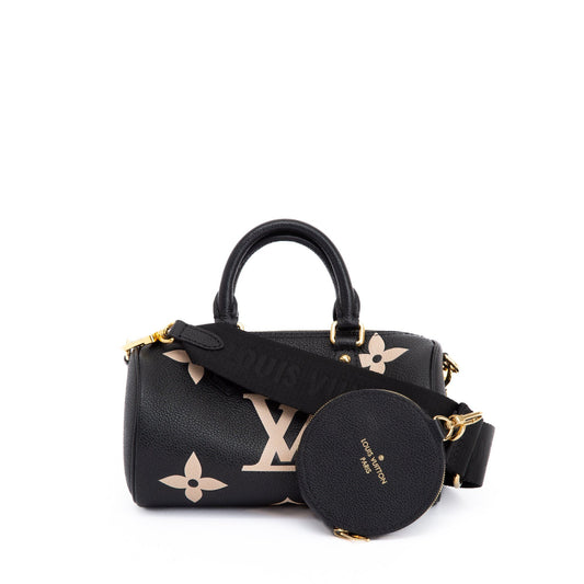 Louis Vuitton Black/Beige Bicolor Monogram Giant Empreinte Papillon BB