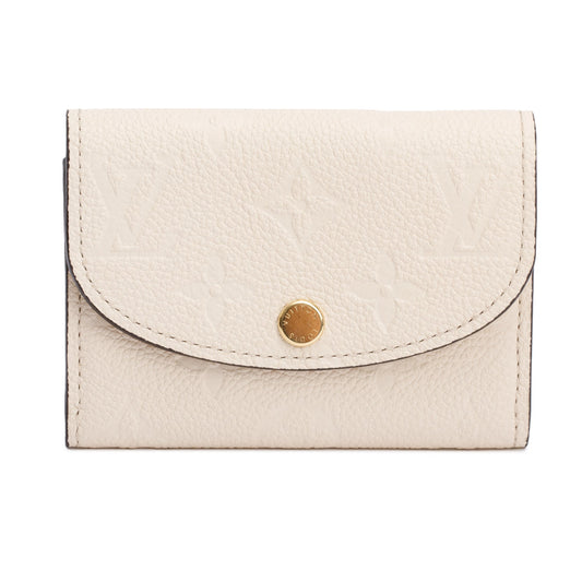 Louis Vuitton Creme Monogram Empreinte Rosalie Coin Purse