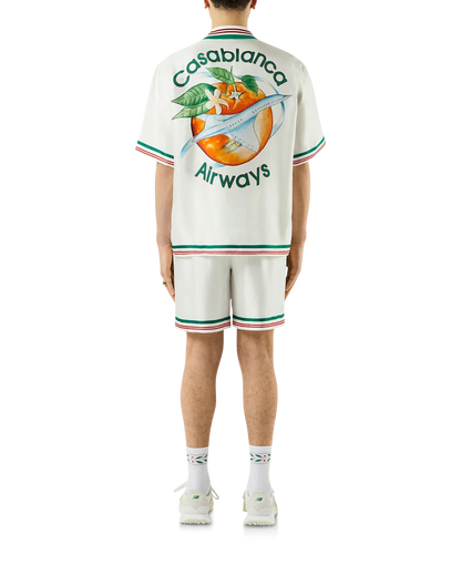 Orbite Au Tour De L'Orange Silk Shirt