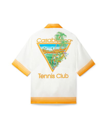 Palm Springs Icon Orange Silk Shirt