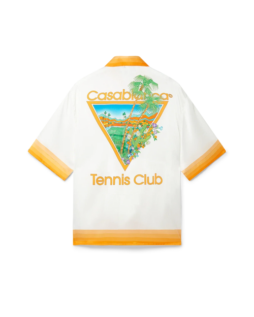 Palm Springs Icon Orange Silk Shirt