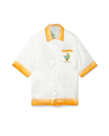 Palm Springs Icon Orange Silk Shirt