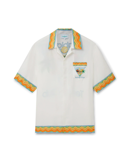 Afro Cubism Tennis Club Silk Shirt