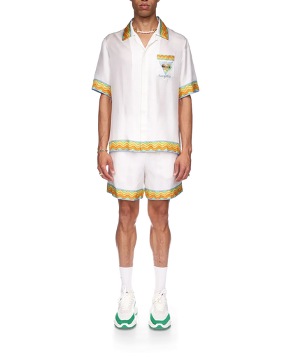Afro Cubism Tennis Club Silk Shirt