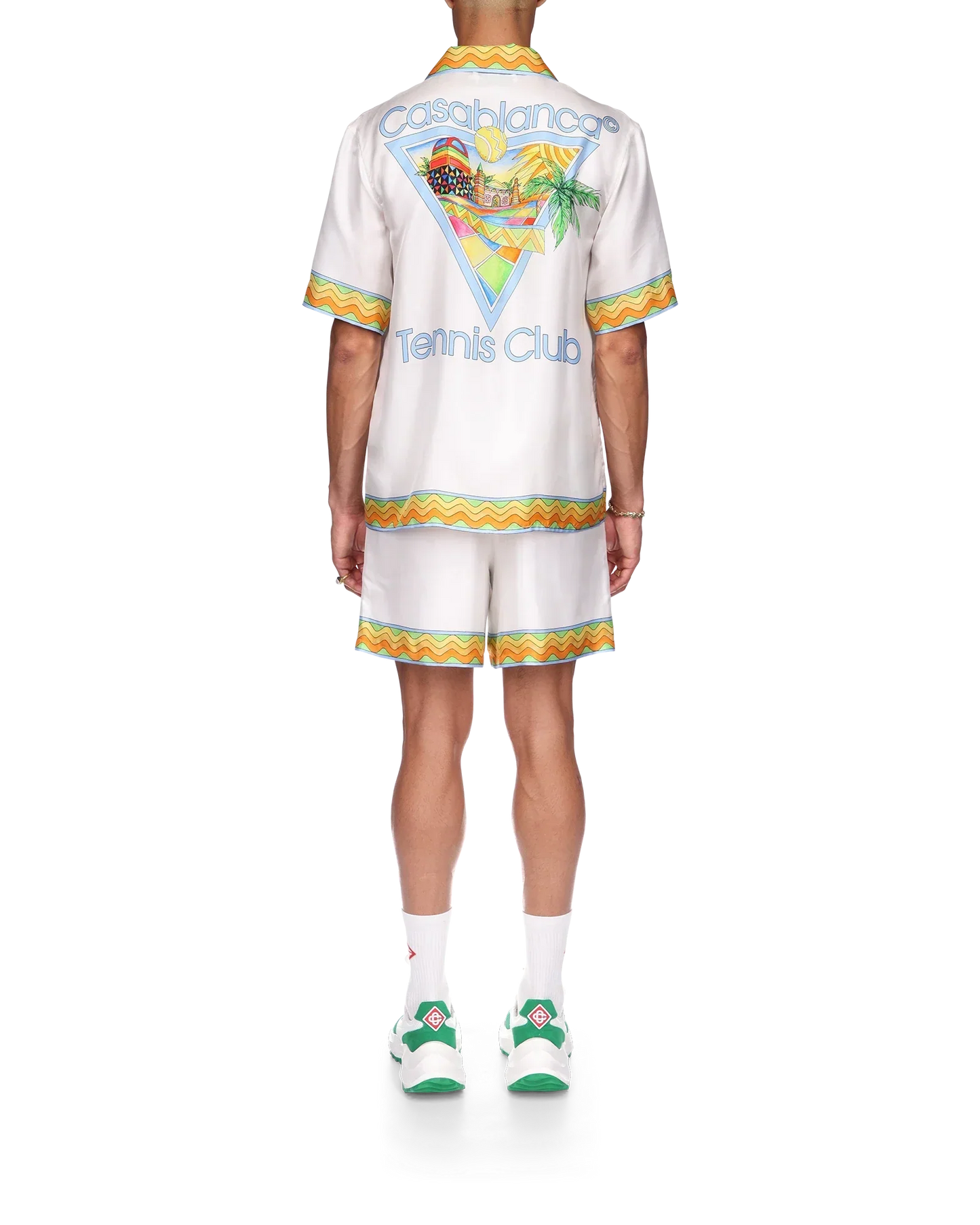 Afro Cubism Tennis Club Silk Shirt