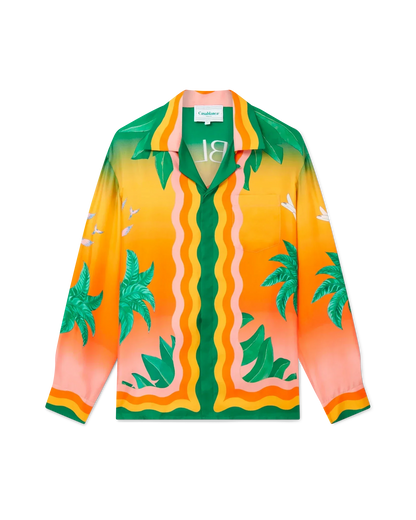 Tennis Club En Fleur Silk Shirt