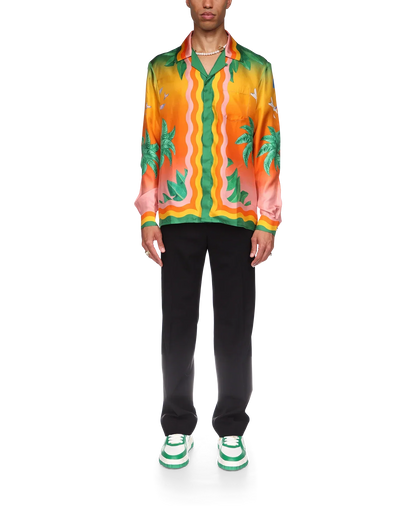 Tennis Club En Fleur Silk Shirt