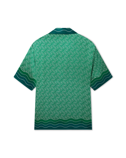 Column Monogram Silk Shirt