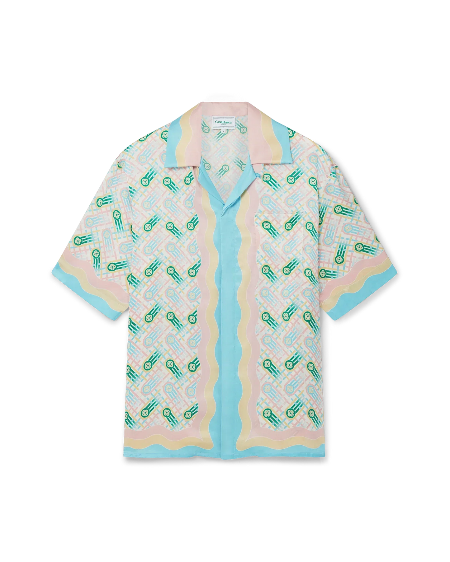 Ping Pong Short Sleeve Silk Shirt