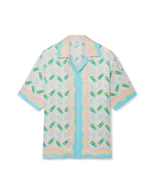 Ping Pong Short Sleeve Silk Shirt