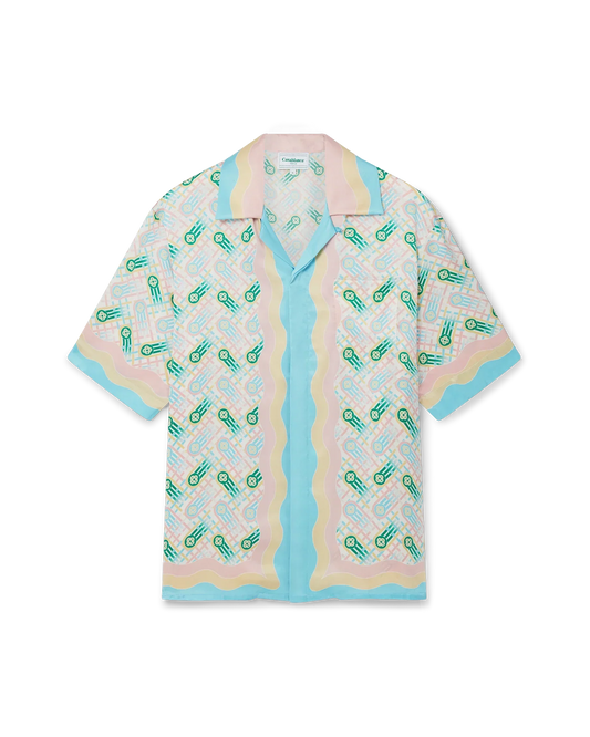 Ping Pong Short Sleeve Silk Shirt