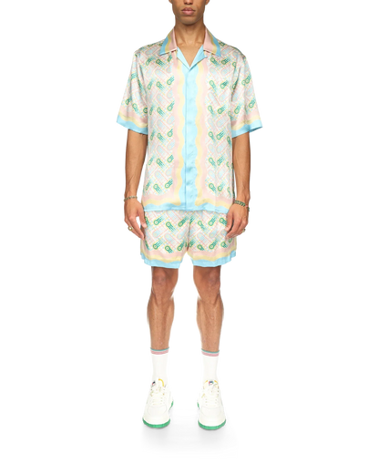 Ping Pong Short Sleeve Silk Shirt