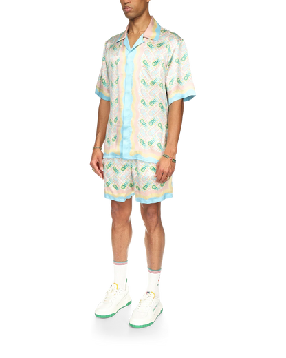 Ping Pong Short Sleeve Silk Shirt