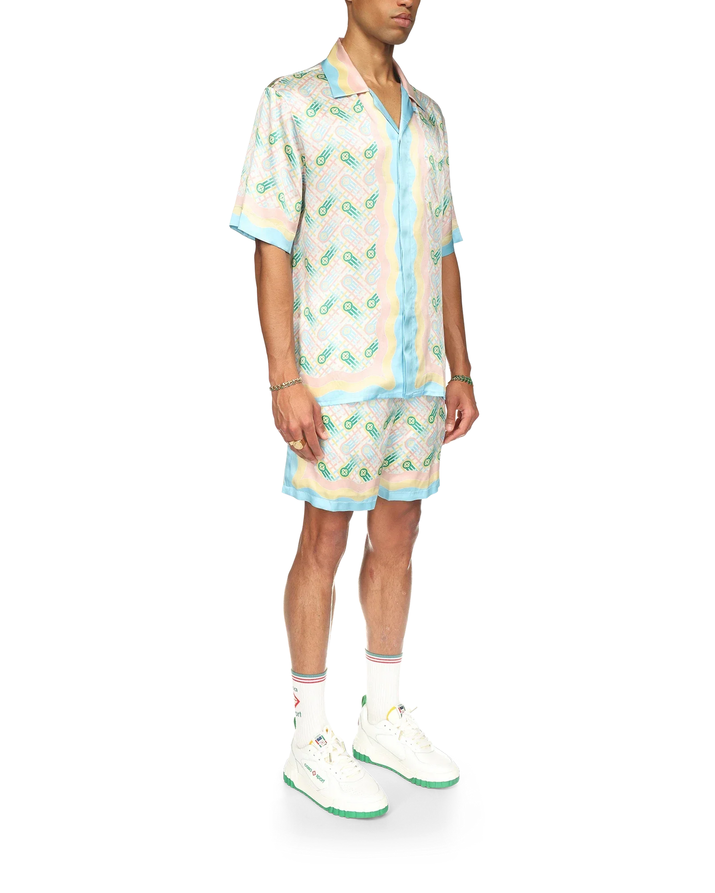 Ping Pong Short Sleeve Silk Shirt