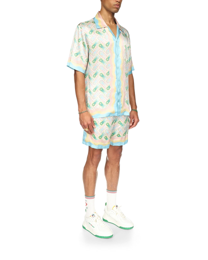 Ping Pong Short Sleeve Silk Shirt
