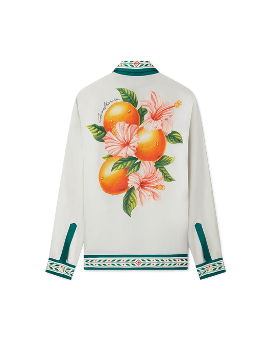 Oranges En Fleur Silk Shirt