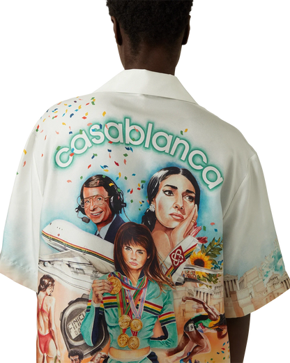 Celebration Du Sport Short Sleeve Silk Shirt