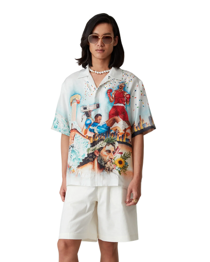 Celebration Du Sport Short Sleeve Silk Shirt