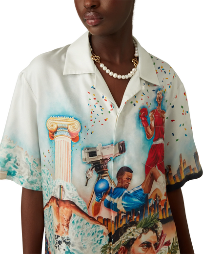 Celebration Du Sport Short Sleeve Silk Shirt