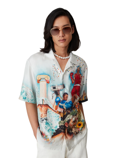 Celebration Du Sport Short Sleeve Silk Shirt