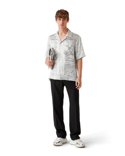 Sacred Stone Short Sleeve Silk Shirt