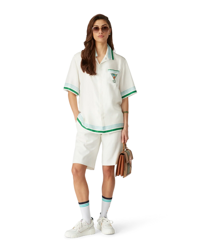 Metaphysical Tennis Icon Short Sleeve Silk Shirt