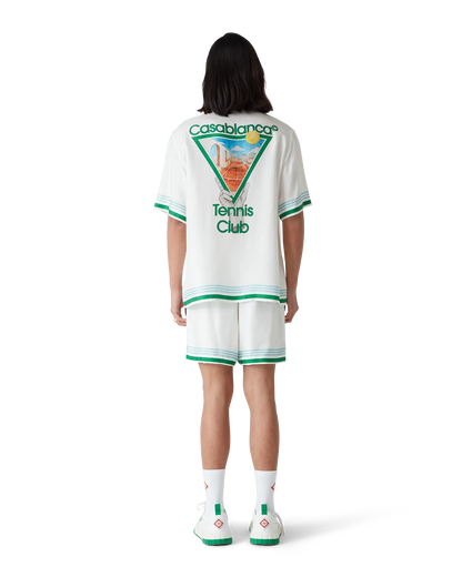 Metaphysical Tennis Icon Short Sleeve Silk Shirt