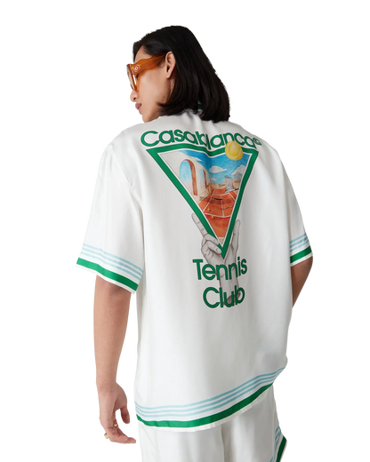 Metaphysical Tennis Icon Short Sleeve Silk Shirt