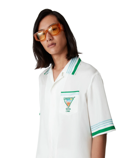 Metaphysical Tennis Icon Short Sleeve Silk Shirt