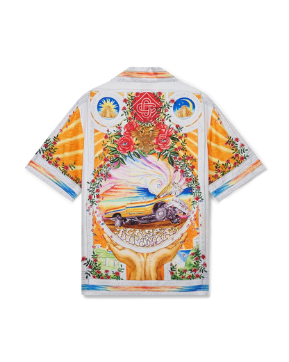 La Tornade De Rose Short Sleeve Silk Shirt