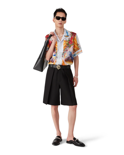 La Tornade De Rose Short Sleeve Silk Shirt