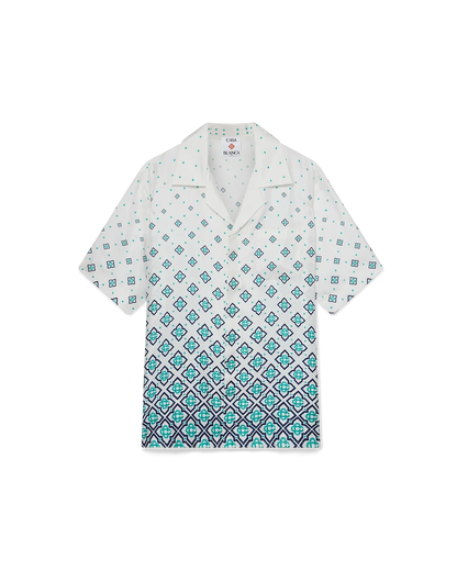 Gradient Monogram Short Sleeve Silk Shirt