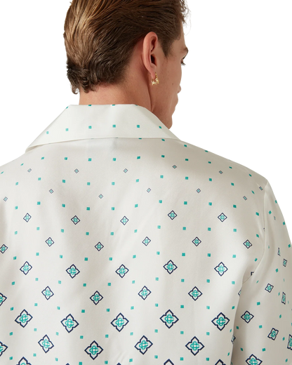 Gradient Monogram Short Sleeve Silk Shirt