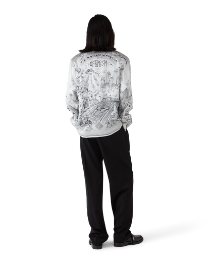 Tattoo Long Sleeve Silk Shirt