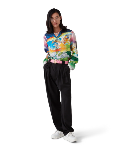 La Musique Long Sleeve Silk Shirt