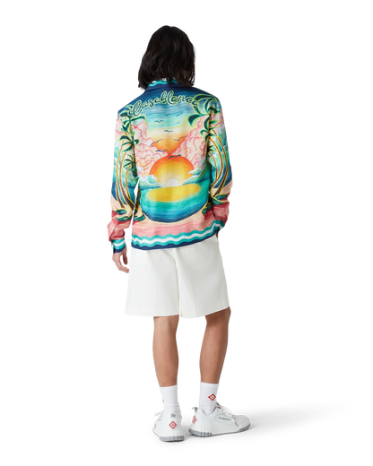 Danse De La Mer Long Sleeve Silk Shirt