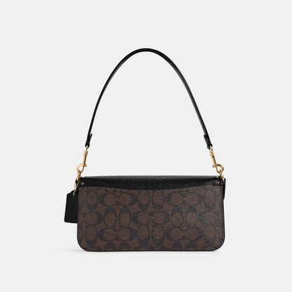 Morgan Shoulder Bag In Colorblock Signature Canvas With Rivets