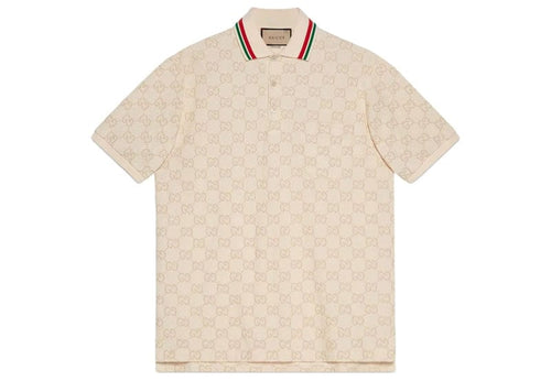 Gucci - GG Cotton Piquet Polo Ivory