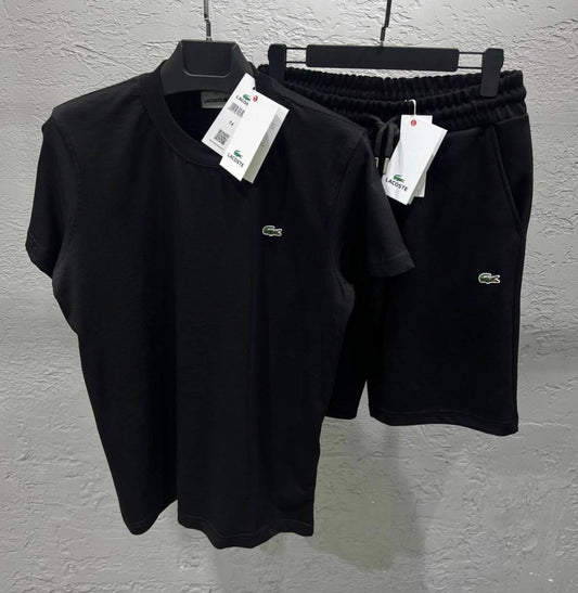 Lacoste - Ensemble T-shirt + Short Noir/Noir