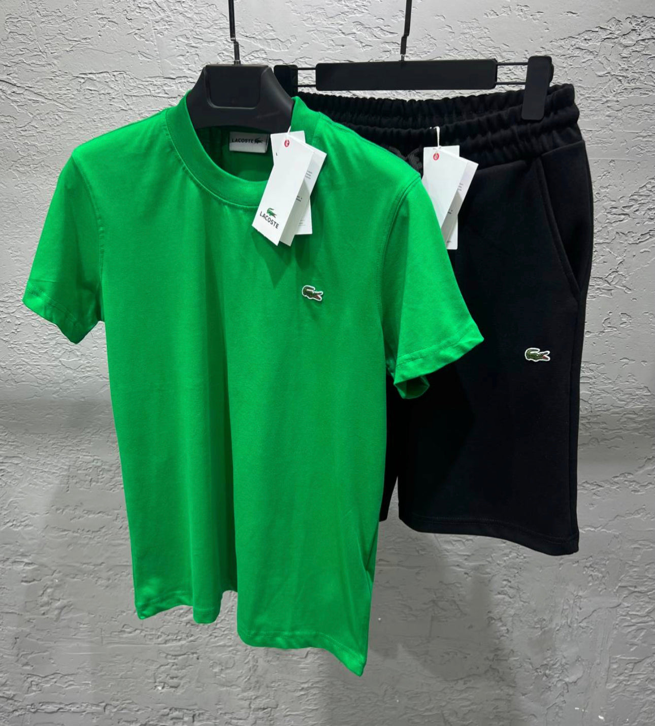 Lacoste - Ensemble T-shirt + Short Vert/Noir
