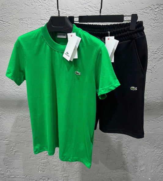 Lacoste - Ensemble T-shirt + Short Vert/Noir