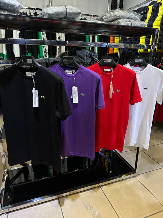 Lacoste - T-Shirt en coton logo crocodile (4 coloris)