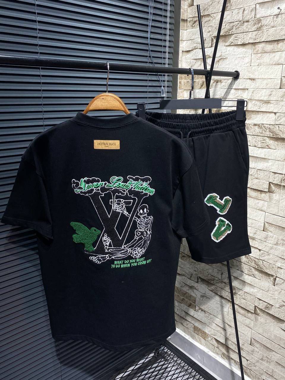 Louis Vuitton - Ensemble SHORT + T-SHIRT Initiales L. V. Noir