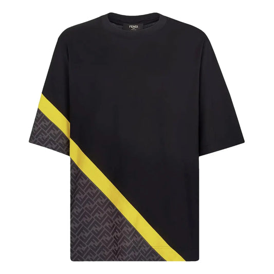Fendi - T-shirt avec bande Jaune